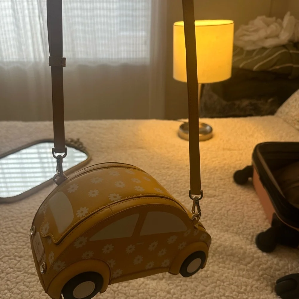 Kate Spade Yellow Car-Shaped Crossbody Bag - Picture 8 of 9
